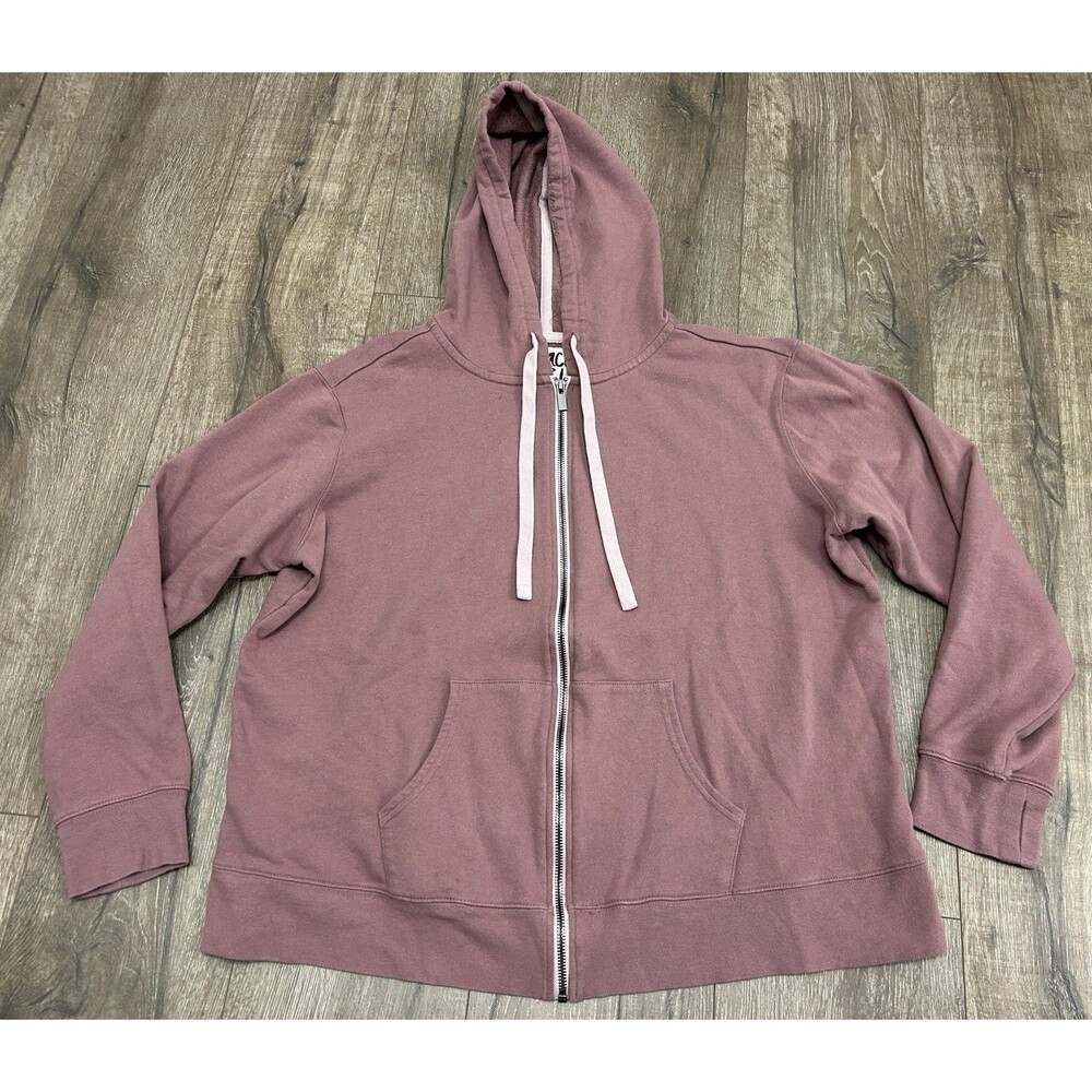 Peace Love World Hoodie Women’s 1X Full Zip Thumbholes